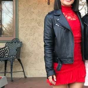 Red Lace Long Sleeve Alexis Cocktail Dress